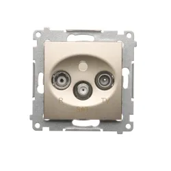 Simon 54 module matte gold RTV-SAT end socket 1pc