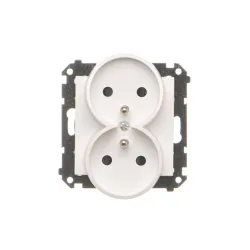 Simon 55 module white socket outlet 2x Schuko 16A 250V