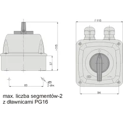 Łuk 40-13 0-1 cam switch OB 40A IP65 - reliable switch