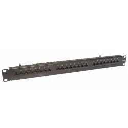 Panel kat. 6 UTP 19" 1U 24 porty RJ45 z półką - niezawodny panel