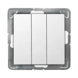 Impresja white module connector 3x spring terminals 10AX 250V