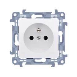 Simon 10 white module socket 1x with switch quick connectors 16A 250V