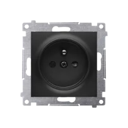 Simon 54 module black matte socket 1x z/u 16A 250V