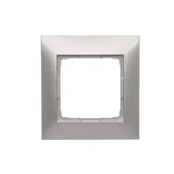 Simon 54 Premium srebrny mat ramka 1x - nowoczesny osprzęt elektr