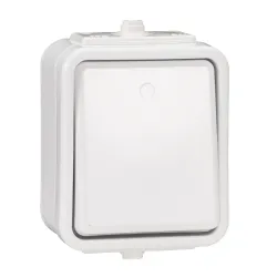 Schneider Electric Cedar - łącznik 1-biegunowy IP44 biały WNT100C