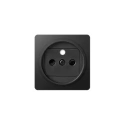 Simon 82 graphite module plate for 1x socket with shutters