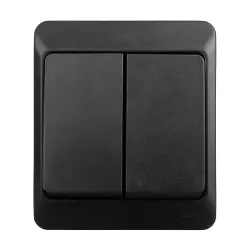 Hermes czarny łącznik NT seryjny IP44 10AX 250V