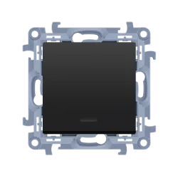 Simon 10 module black matte 1-pole LED illuminated switch