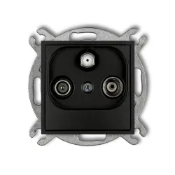 Mini module black matte RTV-SAT socket end 1.5dB