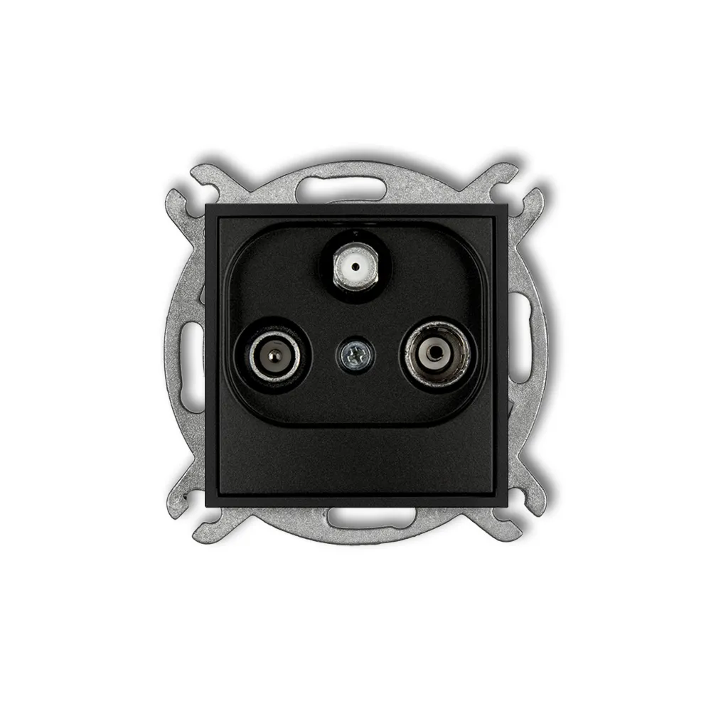 Mini module black matte RTV-SAT socket end 1.5dB