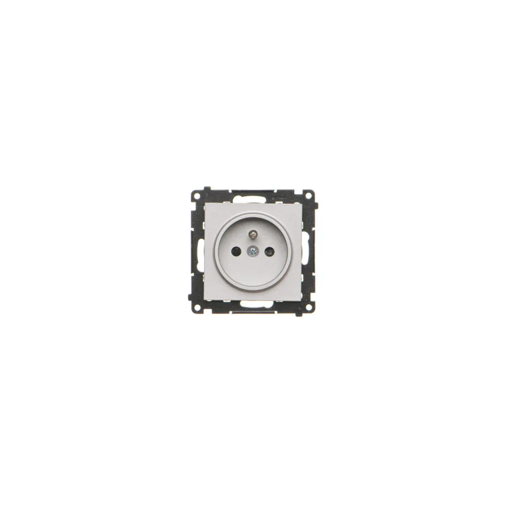 Simon 55 moduł aluminium mat gniazdo 1x z/u 16A 250V