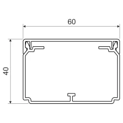 LH 60x40 kanał kablowy 60x40 2m/16m PVC biały - praktyczne rozwią
