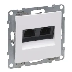 SUNO 2 moduł biały gniazdo komputerowe 2x RJ45 CAT5E