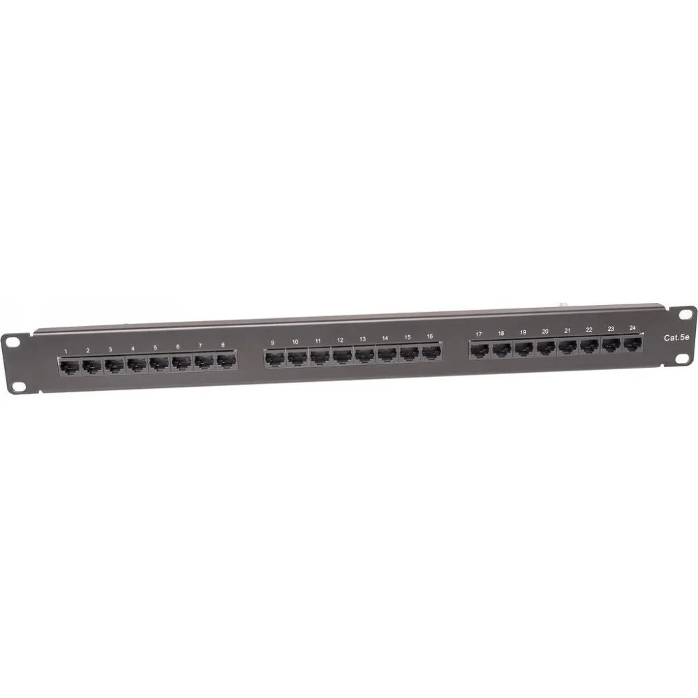 Panel kat. 5e UTP 19" 1U 24 porty RJ45 – niezawodny panel krosowy