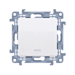 Simon 10 module white 1-pole LED illuminated switch 10AX 25