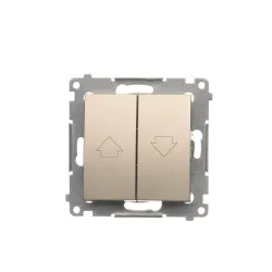 Simon 54 module matte gold shutter button – reliable and aesthetic