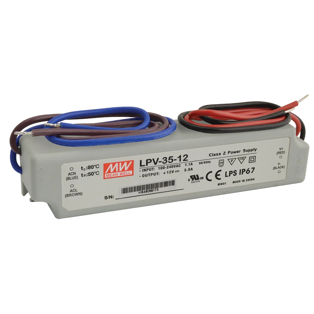LPV zasilacz LED 35W 3.0A 12V DC IP67 – niezawodne zasilanie LED