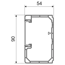 PK 90X55 D kanał kablowy PVC 90x55 2m biały – trwały i bezpieczny