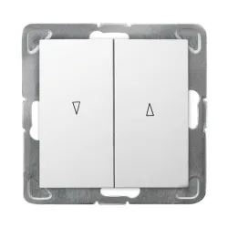 Impresja white module shutter connector "arrows" 10AX 250V