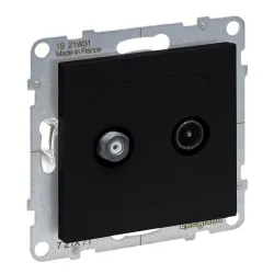 SUNO 2 module black TV-SAT end socket - practical and durable