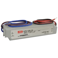 LED Power Supply LPV 100W 8.5A 12V DC IP67 - reliable LED power source