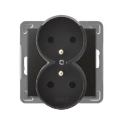 Impresja moduł antracyt gniazdo 2x z/u 16A 250V