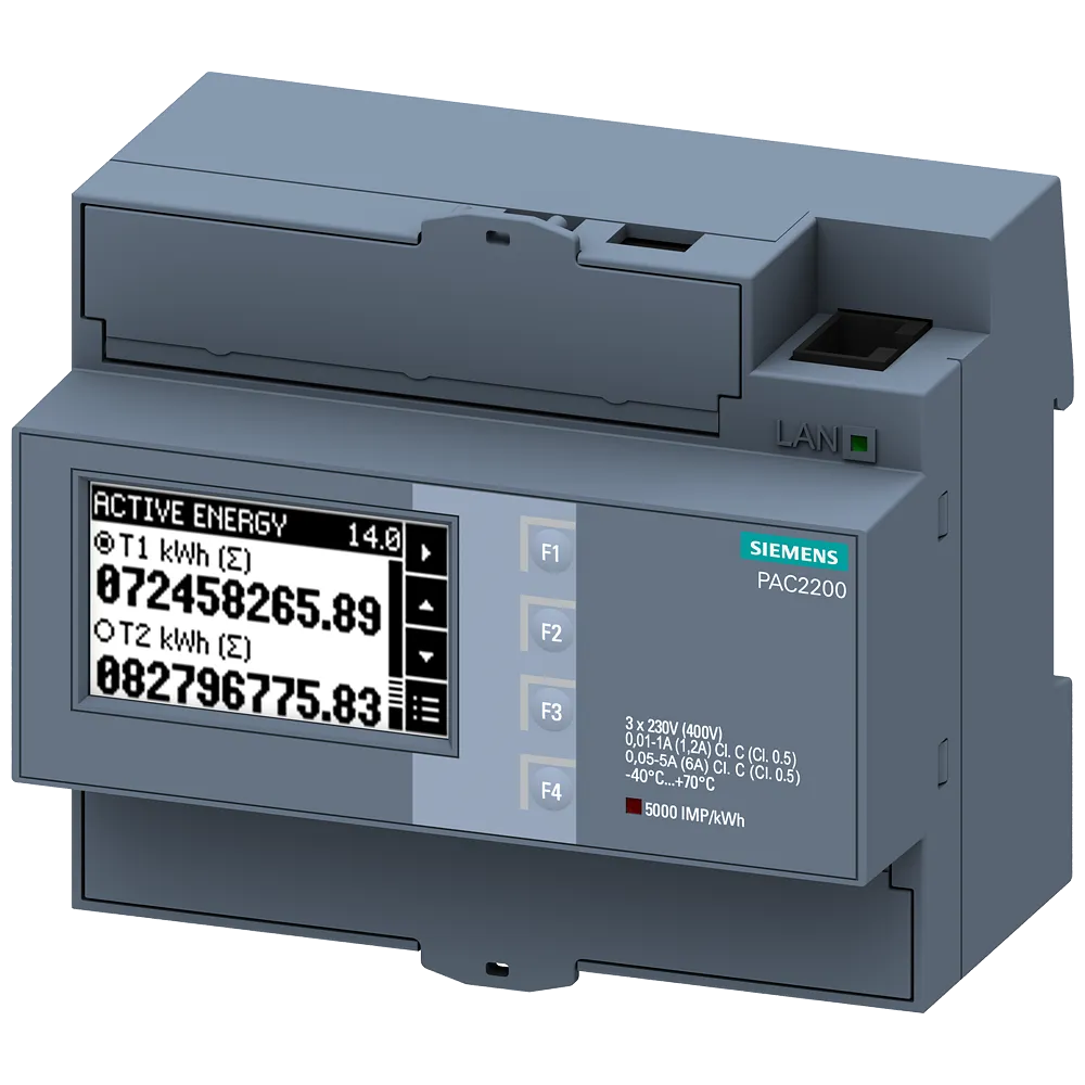 Sentron PAC2200 - analizator parametrów sieci pośredni Modbus TCP