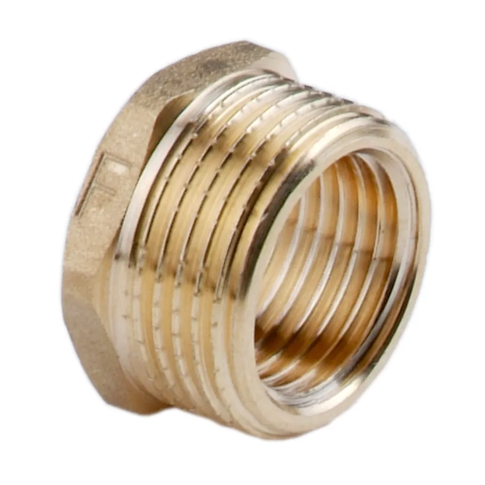 Brass reducer GZ 1/2"x GW1/4" yellow - durable connections