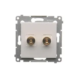 Simon 54 moduł biały gniazdo głośnikowe Hi-Fi 1x zaciski 6mm2