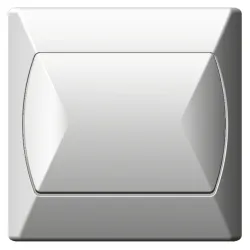 Akcent white 1-pole switch 10AX 250V – reliable switch