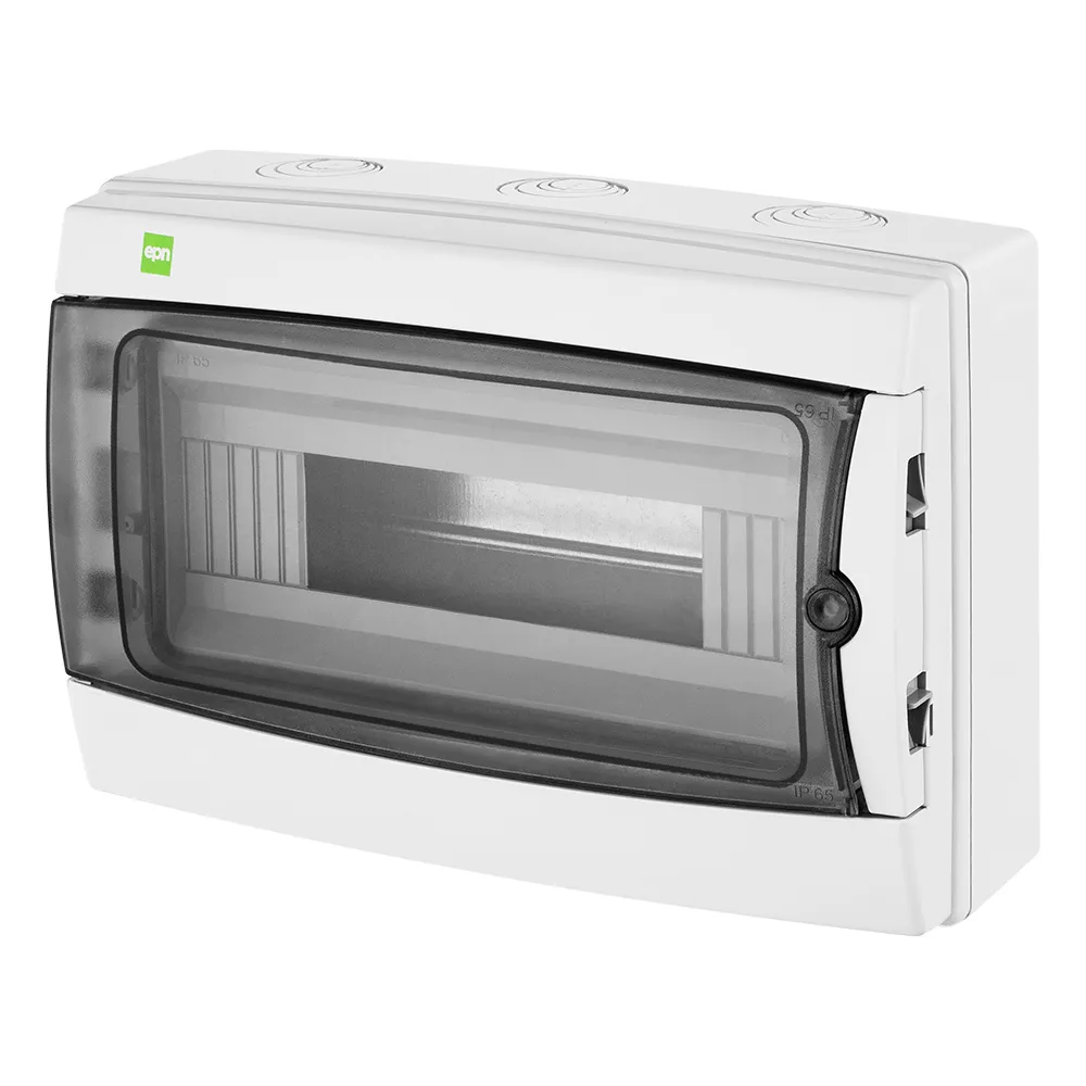 Galant Plus plastic distribution box NT 12M N+PE smoke doors gray