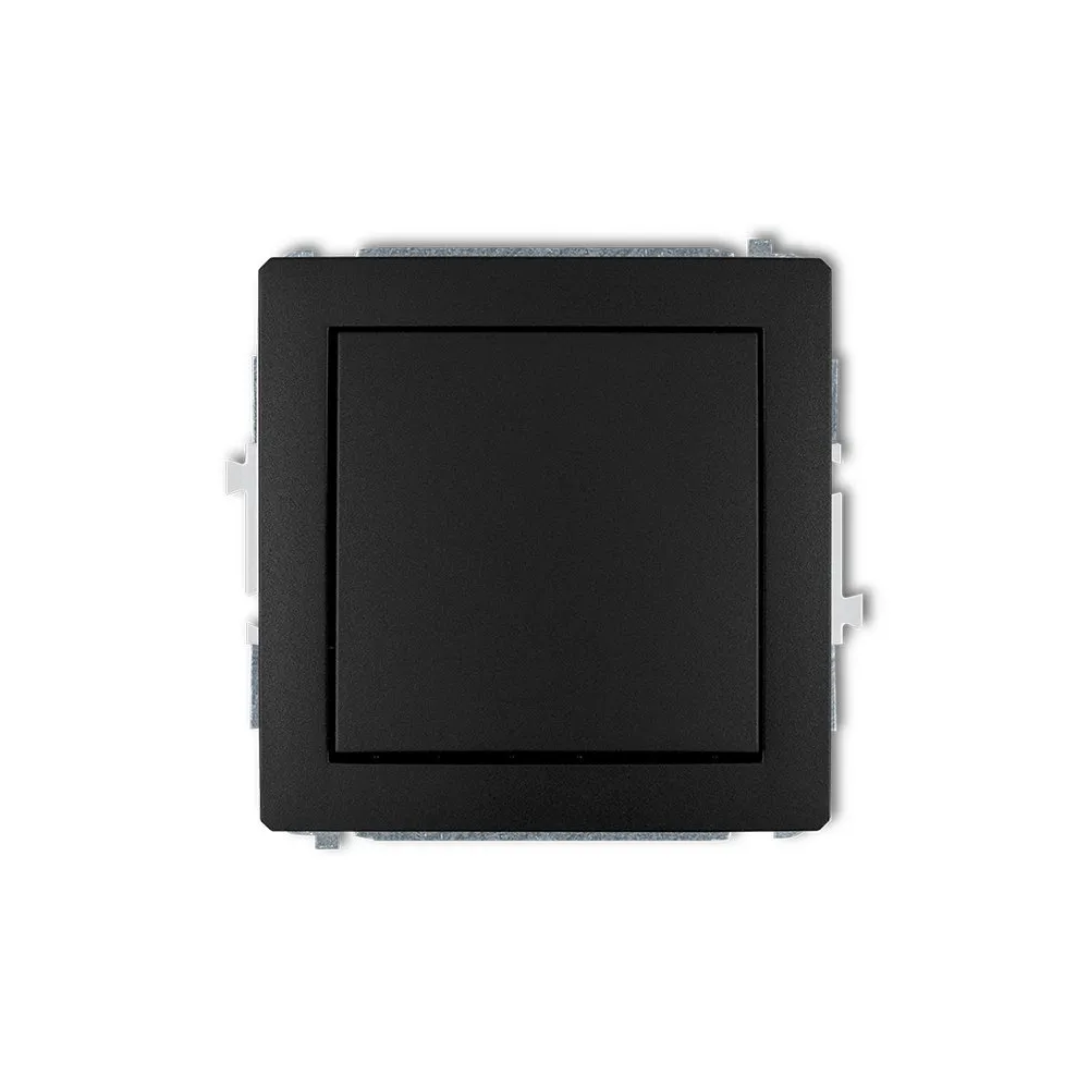 Deco module black matte 1-pole switch 10AX 250V
