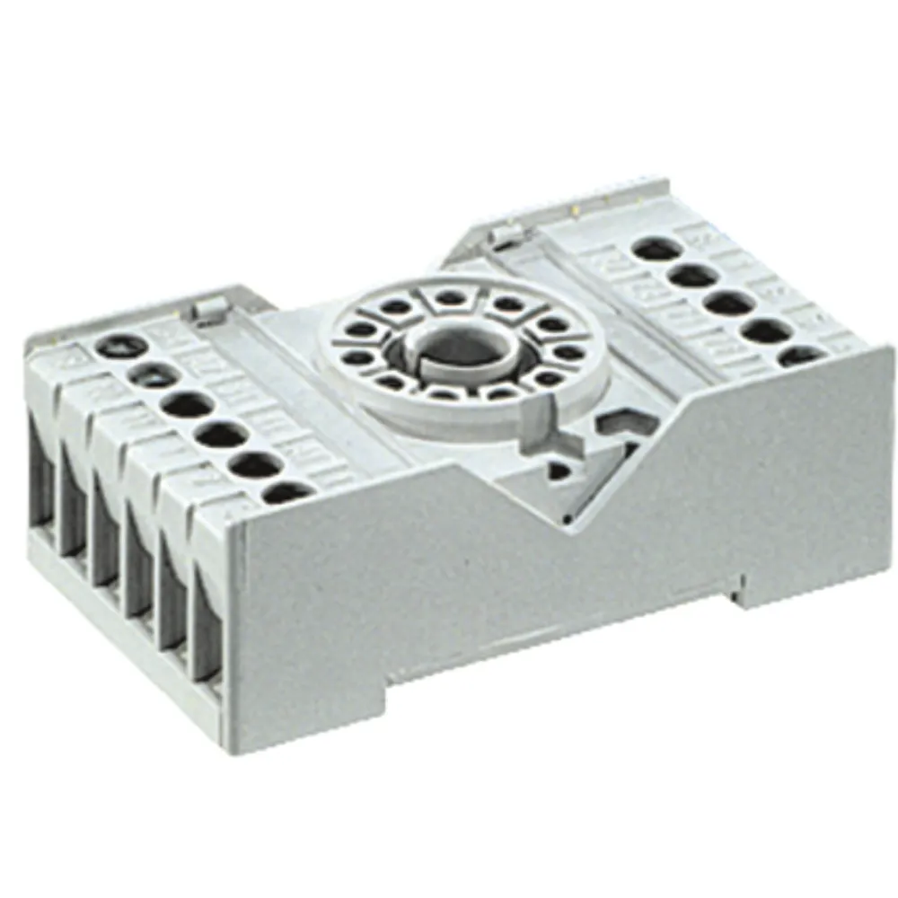 PZ11 gniazdo 10A 250V AC do R15 3P szare - solidne złącze