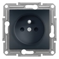 Schneider Electric Asfora gniazdo 2P+PE bez ramki antracyt