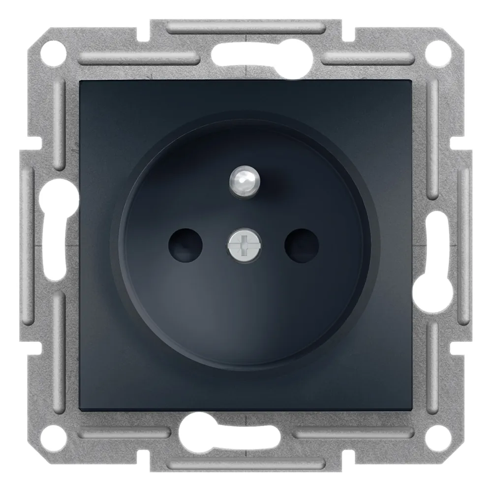 Schneider Electric Asfora gniazdo 2P+PE bez ramki antracyt