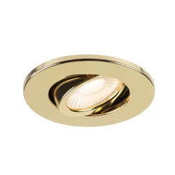 Universal gold cover for downlight, round swivel IP20