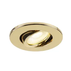 Universal gold cover for downlight, round swivel IP20