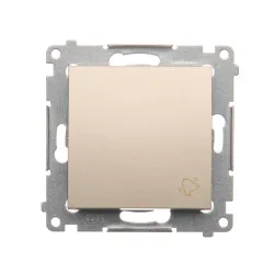 Gold matte module button "doorbell" quick connectors 10AX 250V