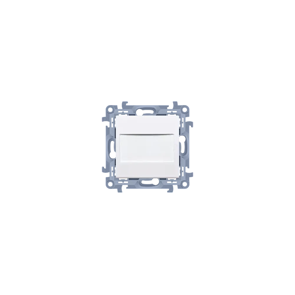 Simon 10 white module blank with bridge - practical protection