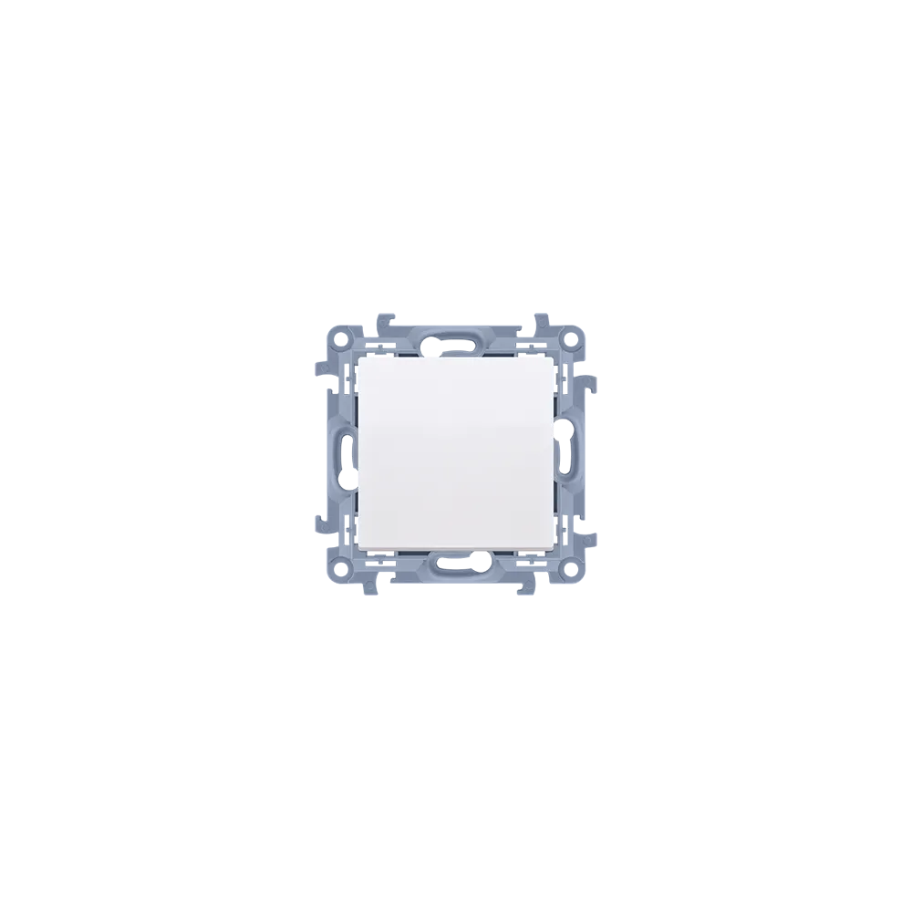 Simon 10 module white button 1x 1z self-locking 10AX 250V