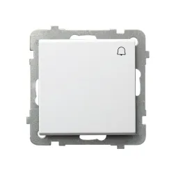 Sonata module white button doorbell 10AX 250V – reliable button