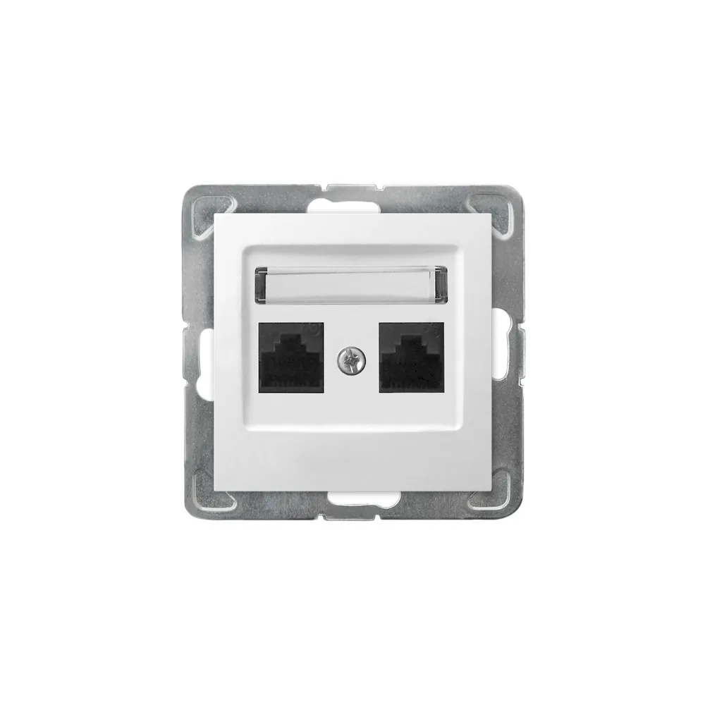 Impresja white module computer socket 2x UAE 8 CAT.5 UTP Krone
