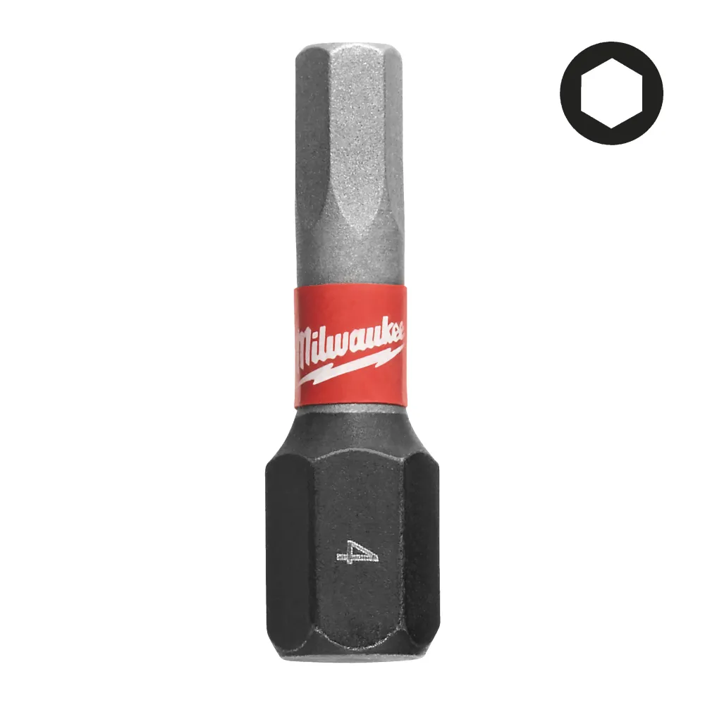 Bit Shockwave HEX4 25mm - zestaw 2 sztuk, wytrzymałe bity