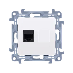 Simon 10 module white telephone socket 1x UAE 6 flat