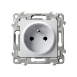 Szafir white module socket 1x with/without switch 16A 250V - reliable socket