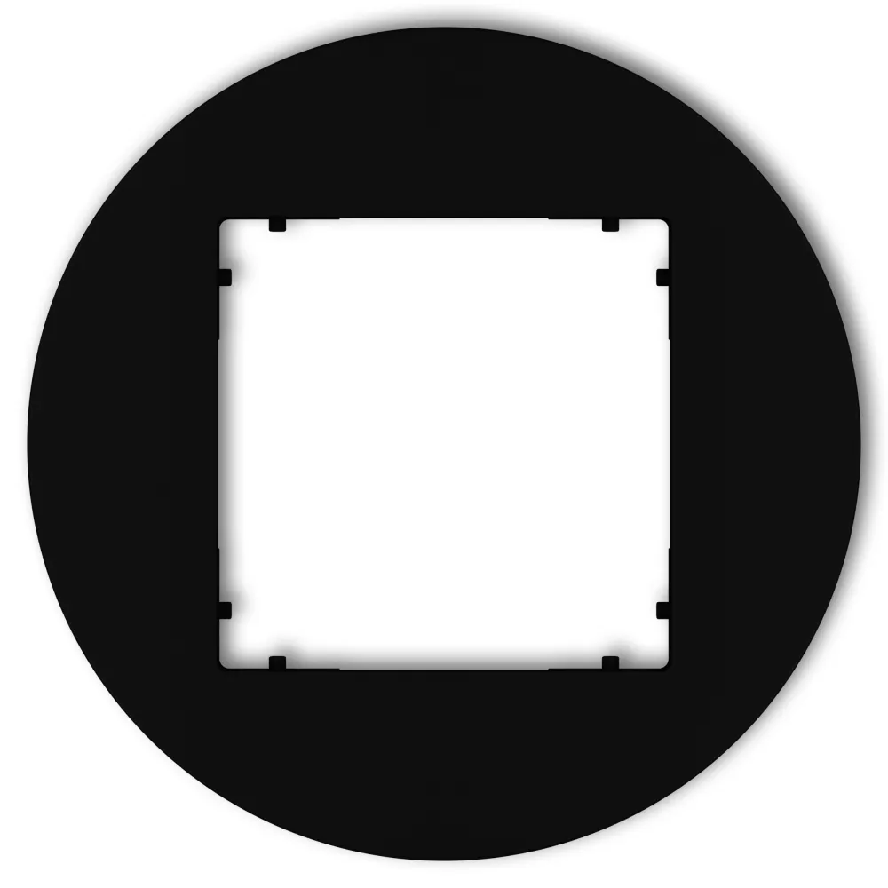 Mini black matte frame 1x round universal – practical solution