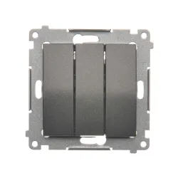 Simon 54 module anthracite switch 3x spring terminals 10AX 250V