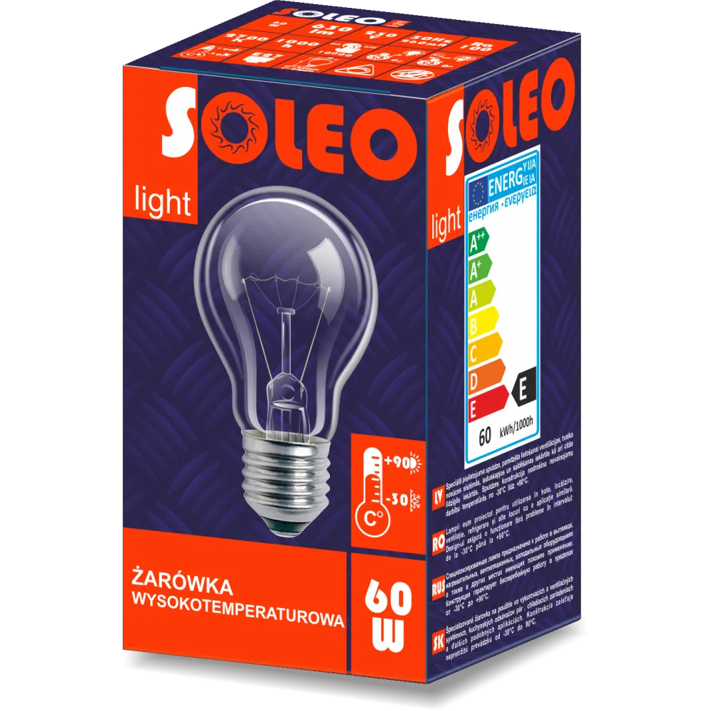Żarówka wstrząsoodporna GLS Bulb 40W E27 230V - trwałe oświetleni