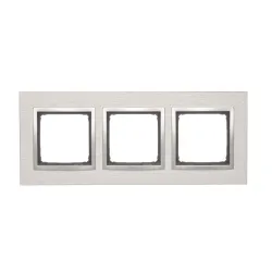 Simon 54 Nature Inox klasyczny metal ramka 3x – trwałość i styl