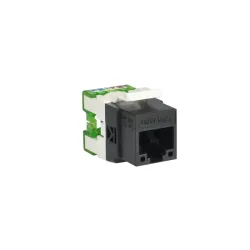 Black module insert for computer socket 1x UAE 8 Cat.5e UTP Kron